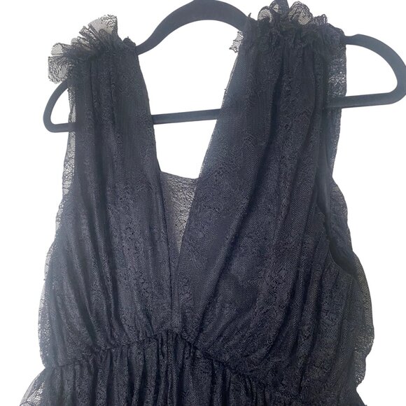 Fate Lace Tiered Mini Dress Size XL Black Dark Romantic Whimsygoth Holiday NYE - Picture 5 of 14